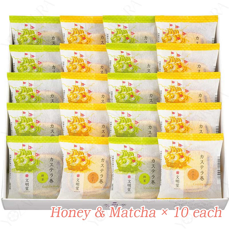 BUNMEIDO Castella Rolls 30g * 20P ( Two Flavors )