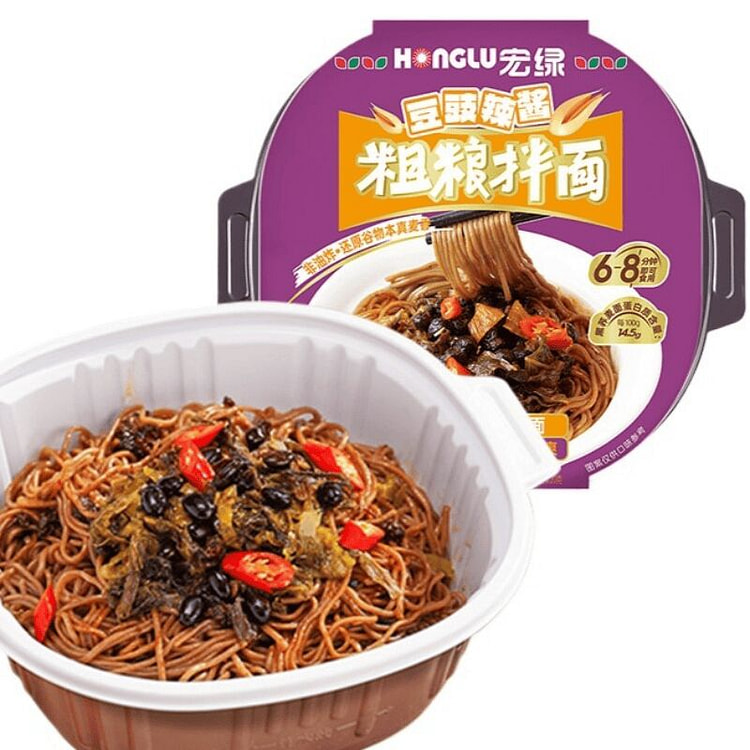 宏绿 ノンフライ黒そば麺豆豉辣醤 110g*2 220 グラム