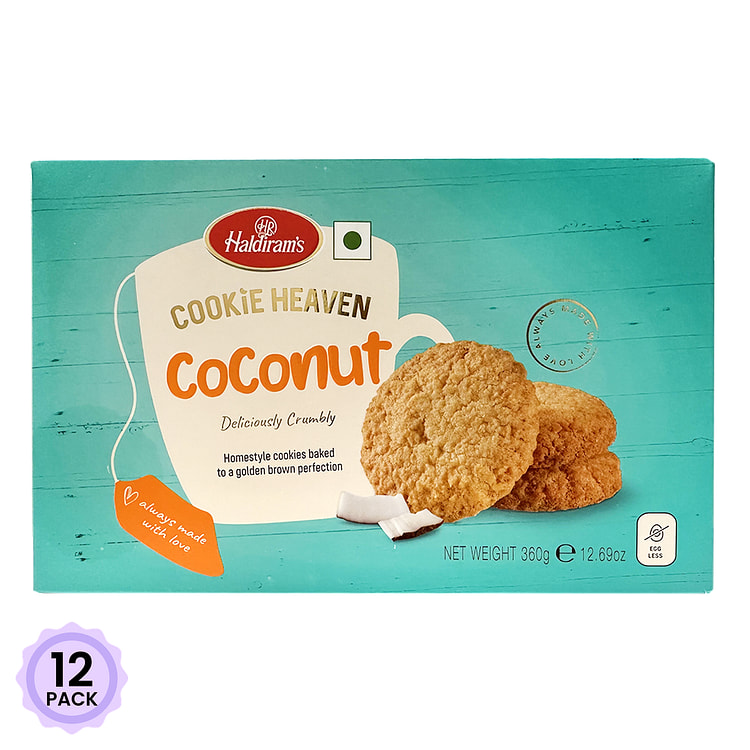 Haldiram Coconut Cookies 400 gms 400 g*12 pack