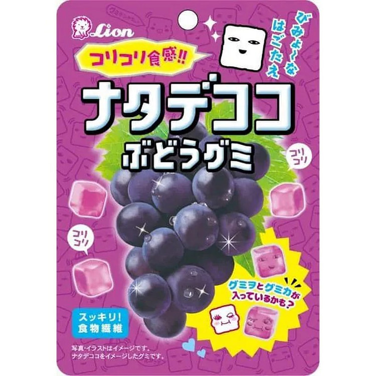 Lion Nata de Coco Grape Gummy 40g 1 each