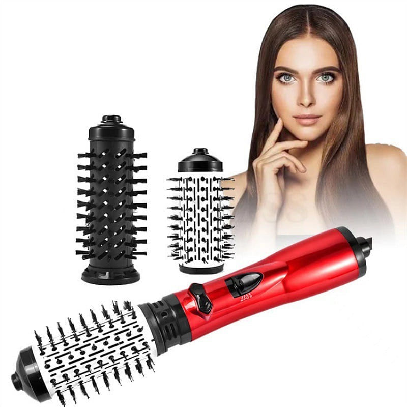 3 In 1 Hot Air Brush, 360 Rotating Hair Dryer Brush, Curling Comb Straightener 1 count