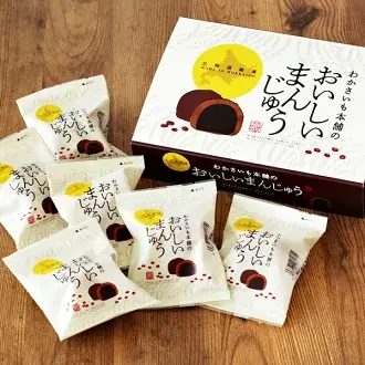 Oishii Manju Steamed Brown-sugar Bun with Red Bean Paste Filling