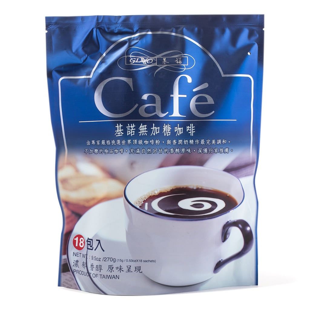 Gino Cafe Taiwanese Coffee, No Sugar 0.53 oz*18 pack