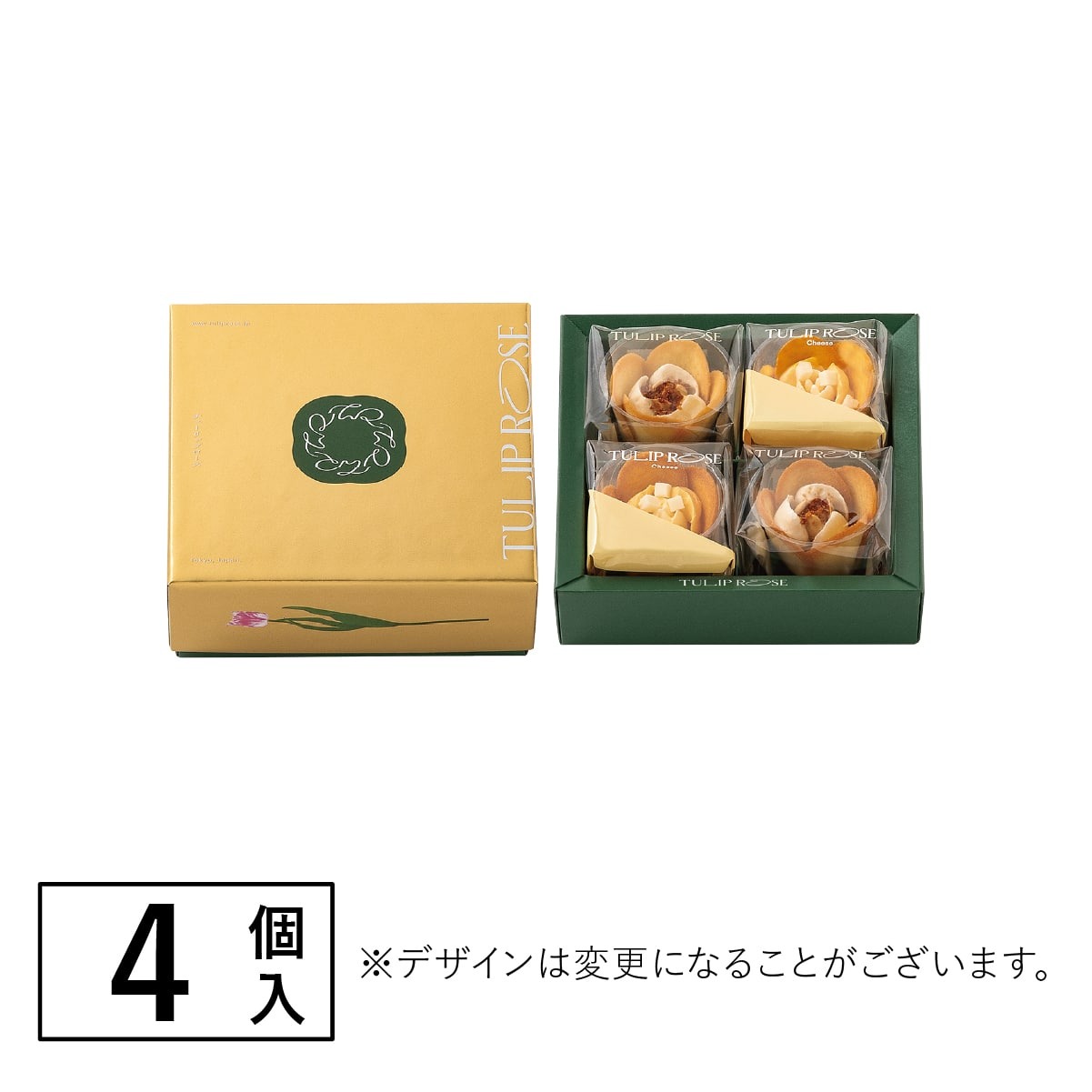 Get Tokyo Tulip Rose Butter Cheese Flower Biscuits4pcs 1 box