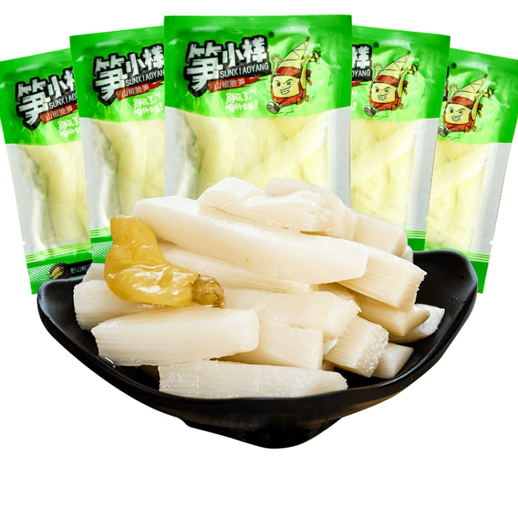 笋小样 山椒脆笋竹笋泡椒笋开袋即食25g*10