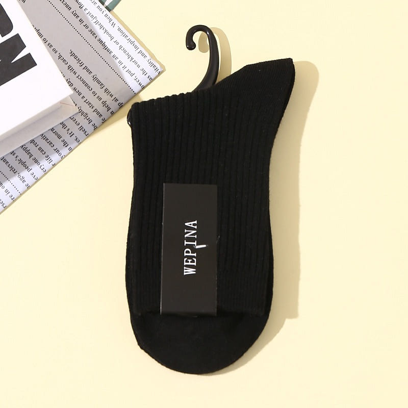 Men’s socks pure cotton black 5 pairs 1 pack