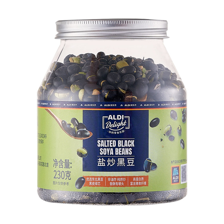 ALDI Delight 盐炒黑豆 坚果非油炸1罐 230 克