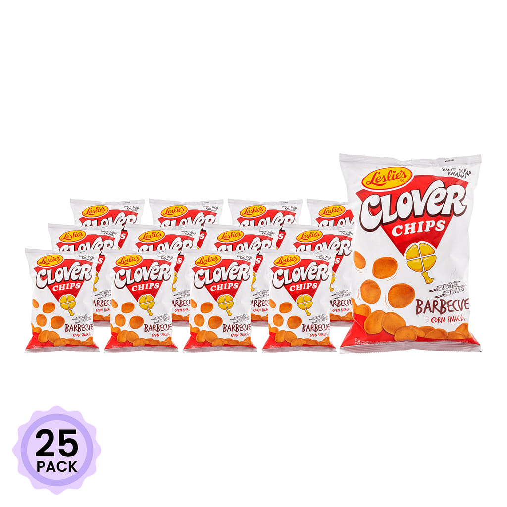 Leslie’s Clover Chips, BBQ Flavor 145 g*25 pack