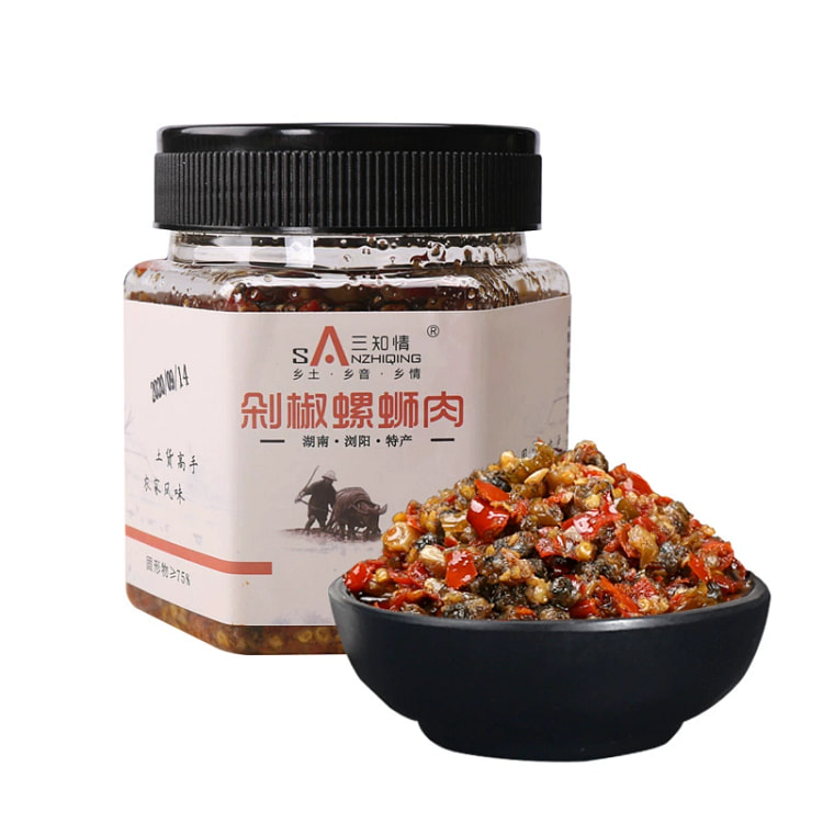 三知情剁椒螺蛳肉辣椒酱下饭菜280g*瓶