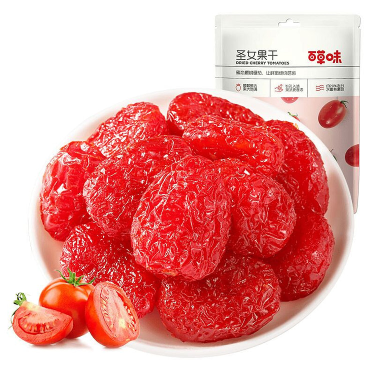 百草味圣女果干果脯蜜饯西红柿番茄干酸甜50g*1袋 50 克