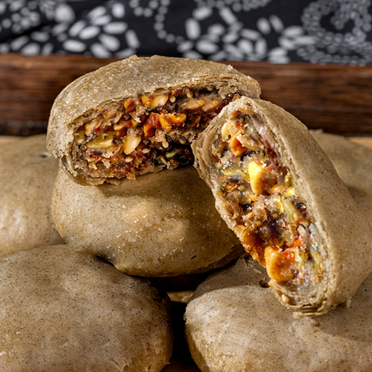 Buckwheat puff pastry mooncake five kernels 60g*8