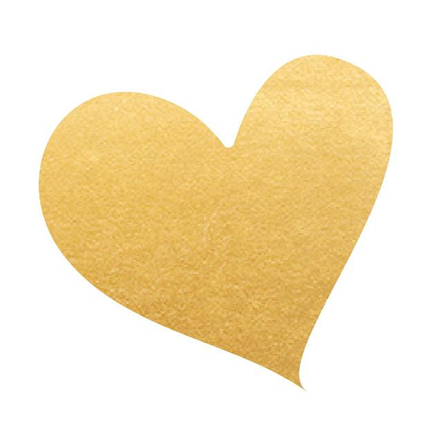 Golden Valor Edible Gold Sheet -Heart- 10 sheets 10 count
