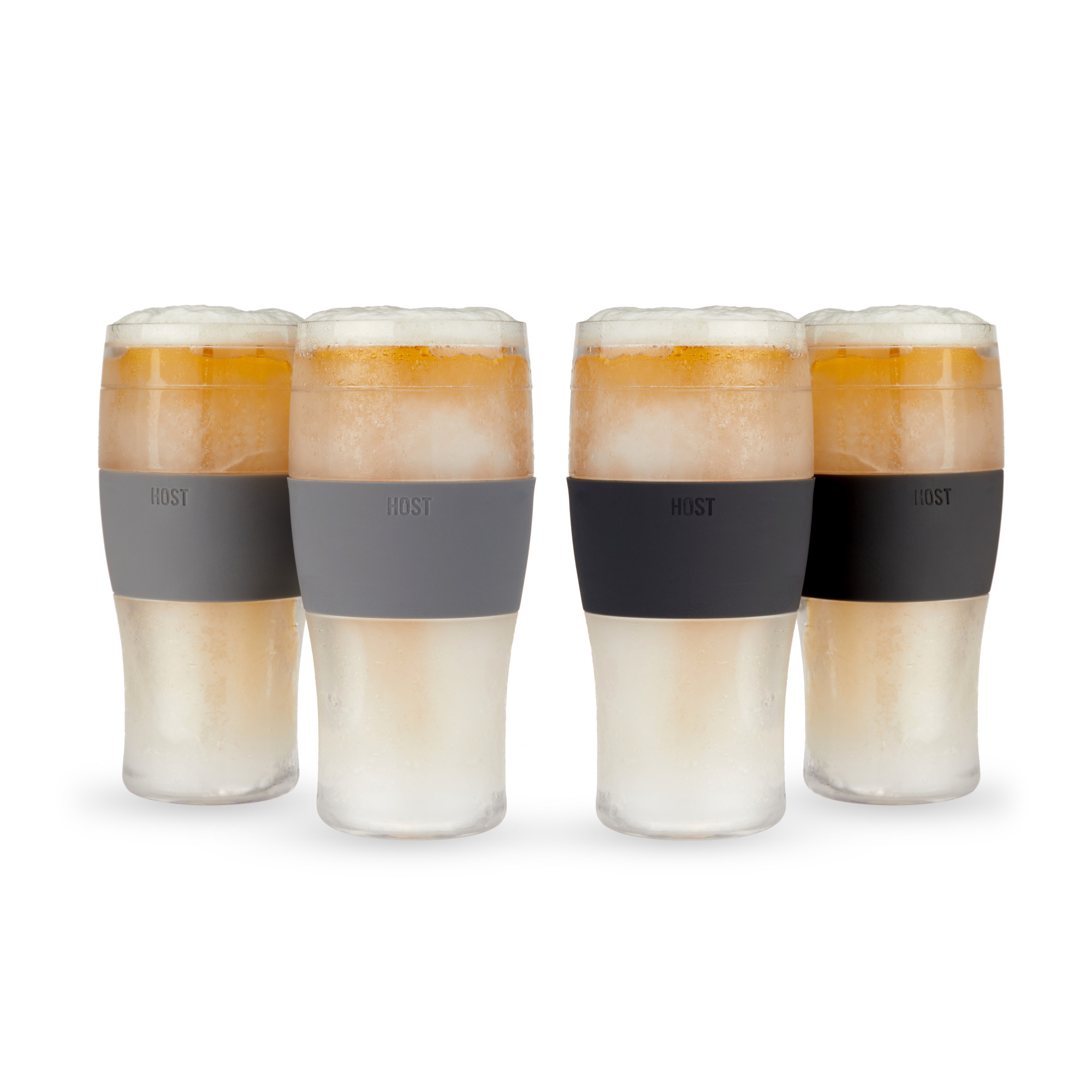 Beer FREEZE™ in (set of 4-2 Black + 2 Gray) in SIOC Pkg by H 16 fl.oz