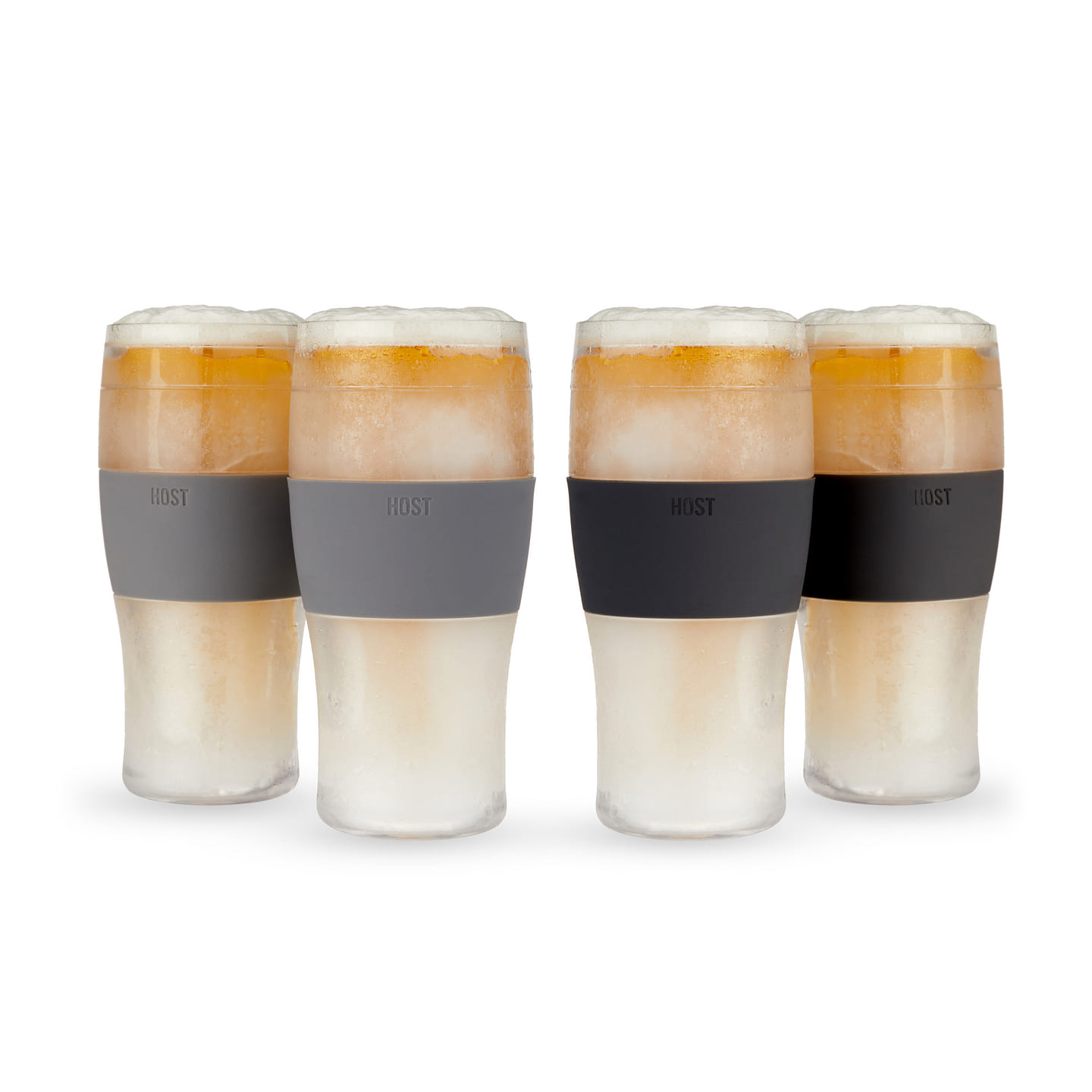 Beer FREEZE™ in (set of 4-2 Black + 2 Gray) in SIOC Pkg by H 16 fl.oz