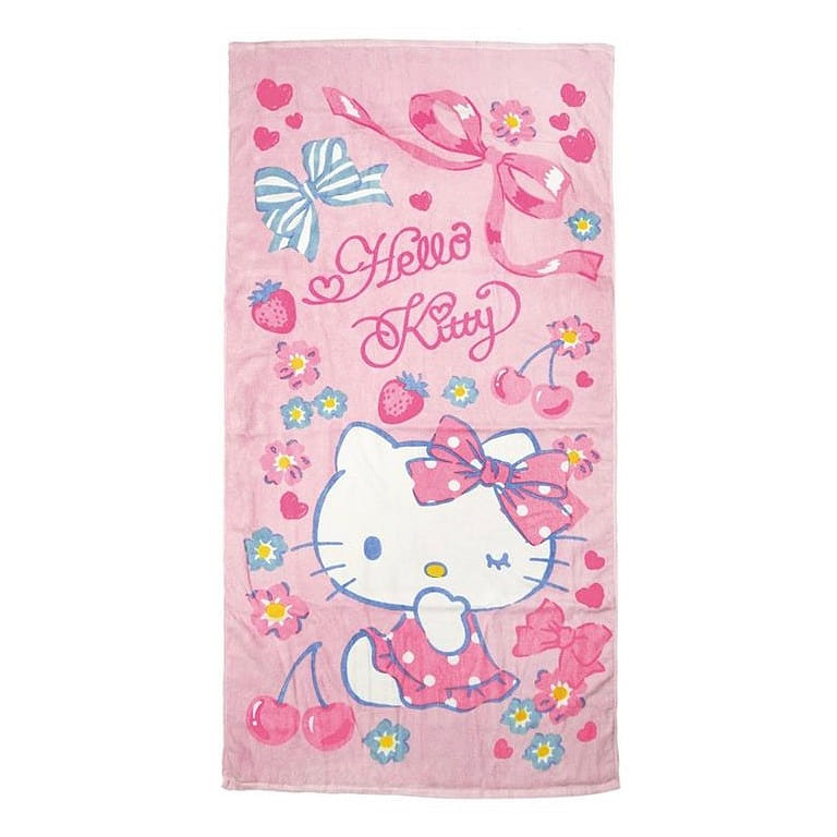 Hello Kitty Pink Fruit & Flower Style Towel 70*140cm 200 g