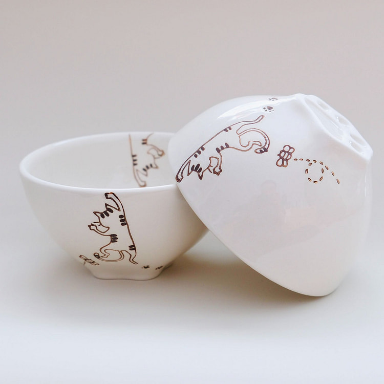 Hasami Ware Kitty Rice Bowl
