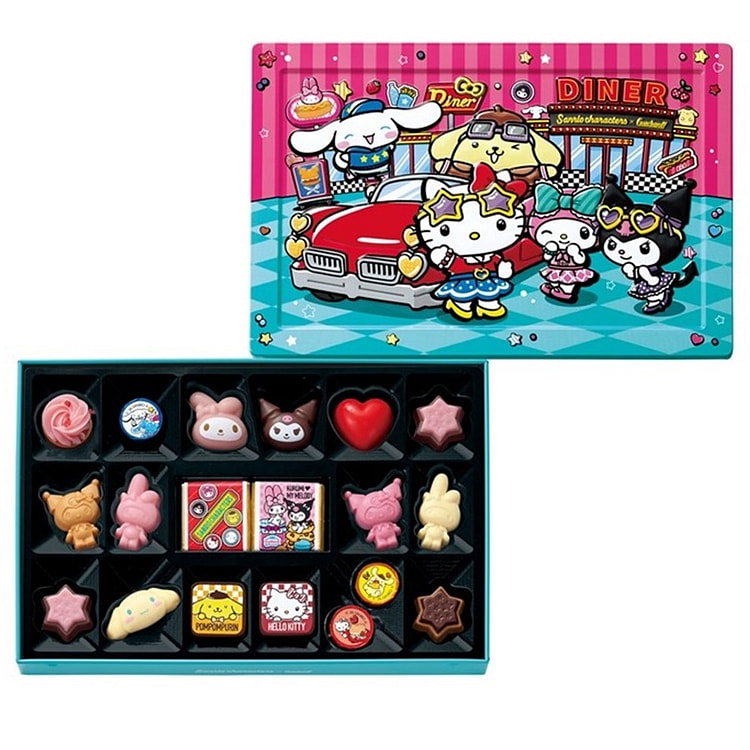 日本 三丽鸥 联名巧克力  铁盒装  19个入/ 1 盒