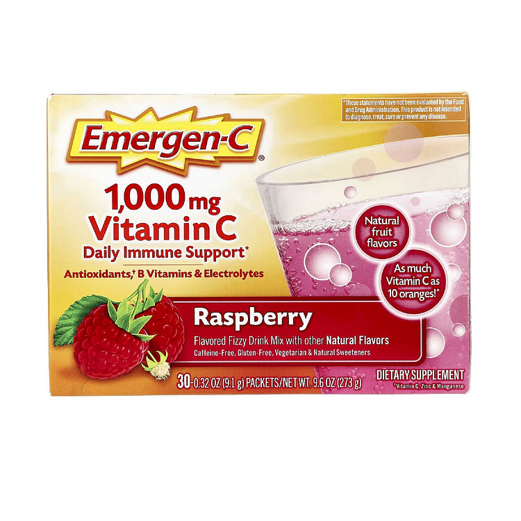 Emergen C Raspberry 1000mg Vitamin C 30 Ct 1 box