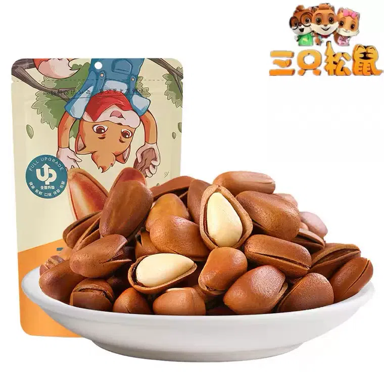Three squirrels Original open pine nuts 100g*1 bag 100 g