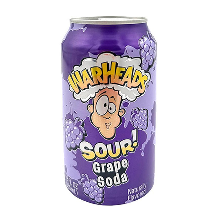 Warheads Sour Grape Soda 12 oz Can 1 each