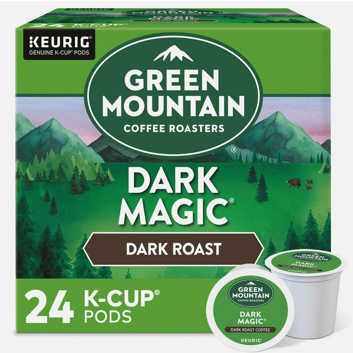 Green Mountain Coffee Dark Magic, Dark Roast, 24 C 1 pack