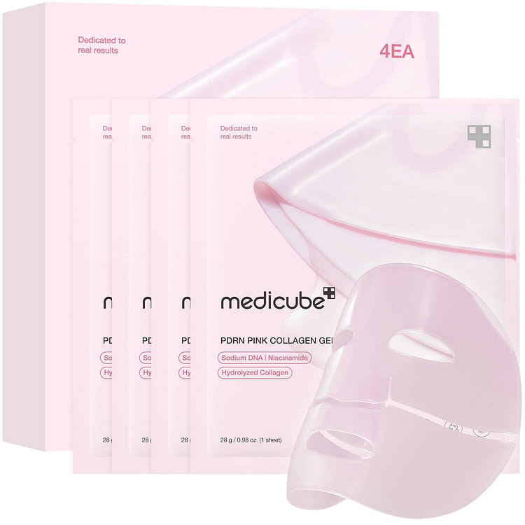 MEDICUBE PDRN Pink Collagen Repair Mask 4ct 1 each