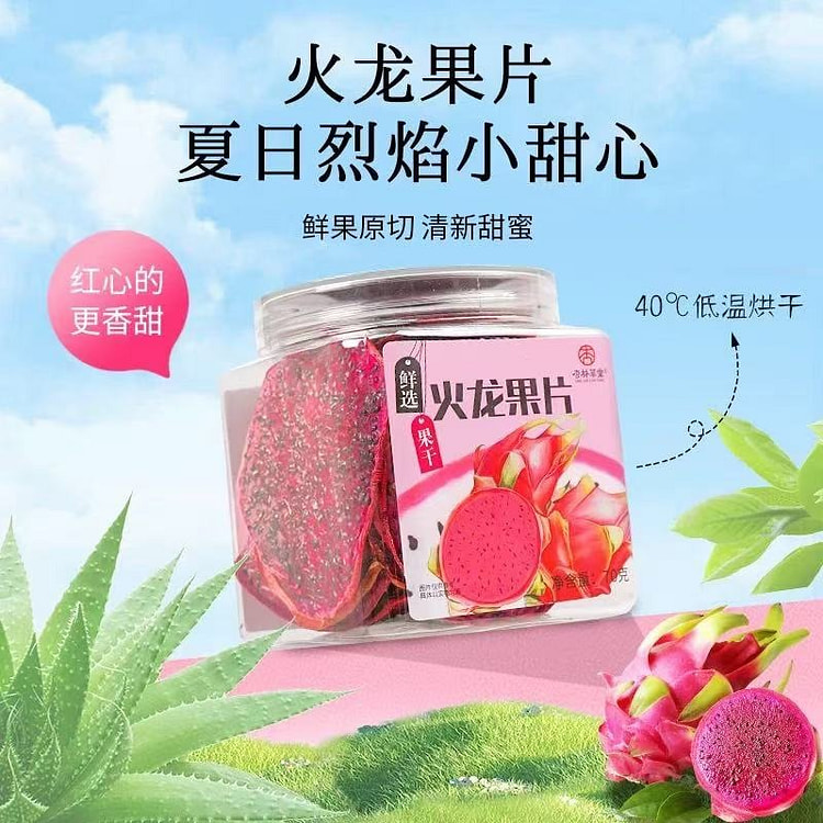 【杏林草堂】冻干水果茶 多种口味 饮品冷泡茶《红心火龙果片》1罐