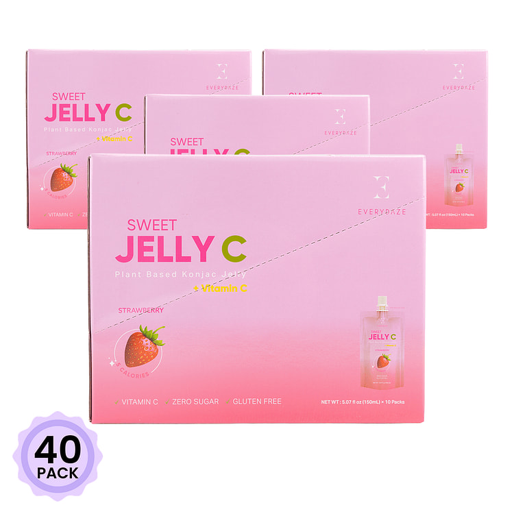 Everydaze 维他命C 草莓味魔芋果冻(10包) 5.07 液盎司*40 包