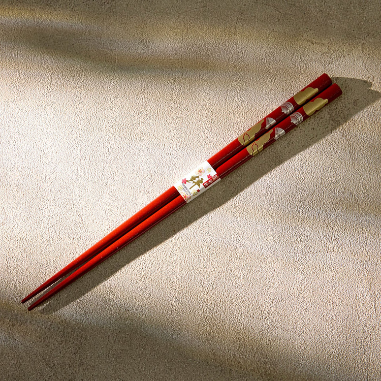 若狭漆筷子 红色