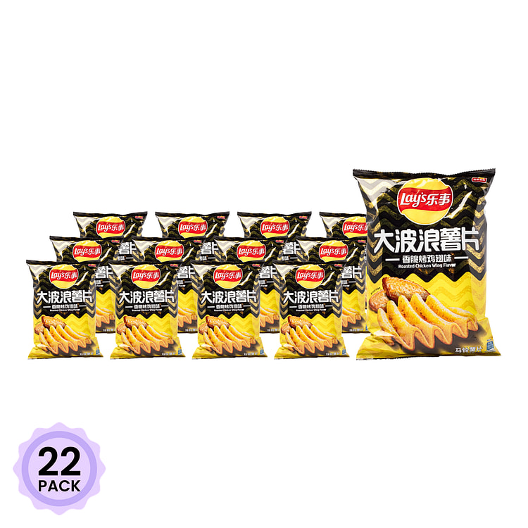 乐事 大波浪薯片 香烤鸡翅味 70 克*22 包