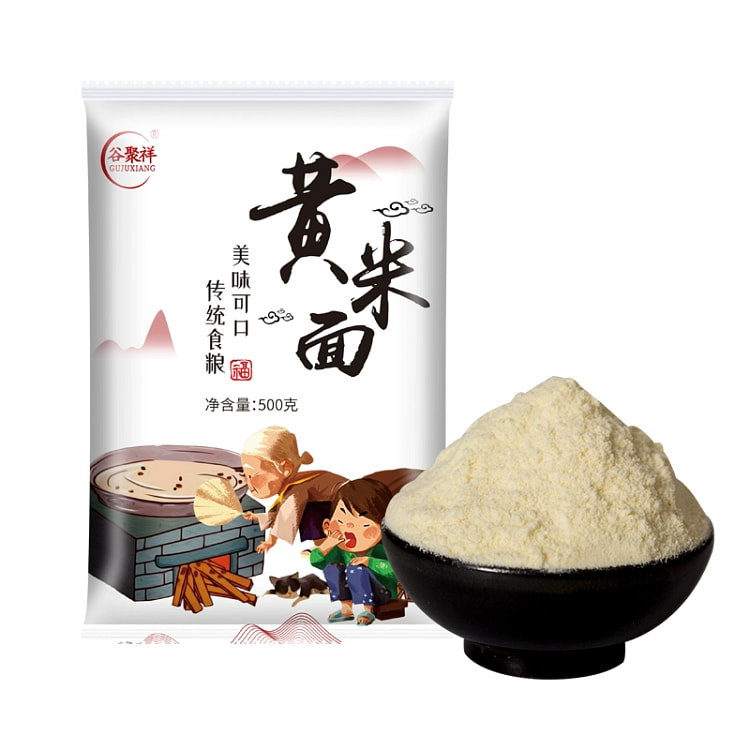 谷聚祥大黄米面粉 糕面黄米黍子年糕黏豆包油炸糕面粉500g