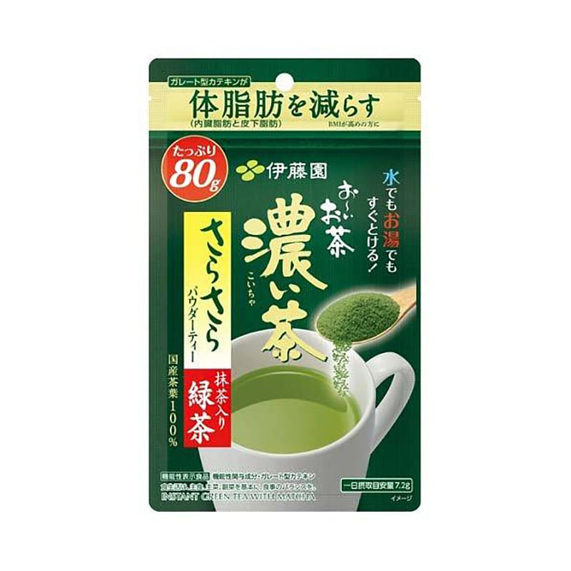 伊藤園 おーいお茶 さらさら濃い茶 粉末 機能性表示食品 チャック付き袋タイプ ( 80g ) 1 個