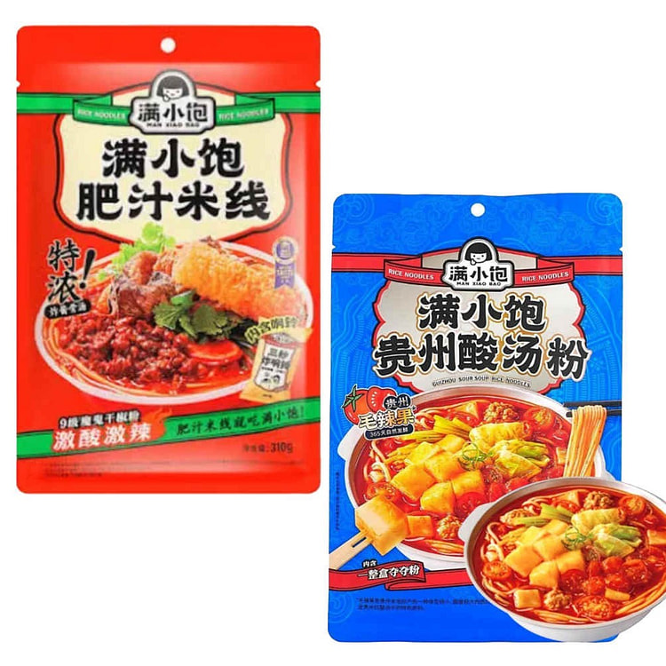 满小饱 贵州酸汤粉371g + 肥汁米线 310g