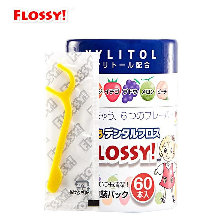 FLOSSY Children’s Floss Mixed Fruit Flavor 60sticks/ 1 count