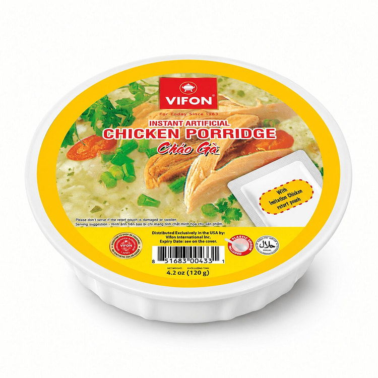 Cháo Gà Chay VIFON Tô Nhựa 4.2 oz (min 3)