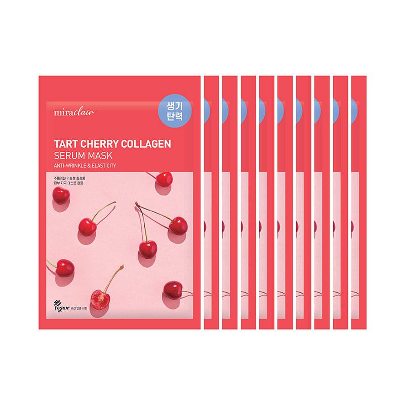 Miraclair Tart Cherry Collagen Serum Mask 10 Pack 1 each