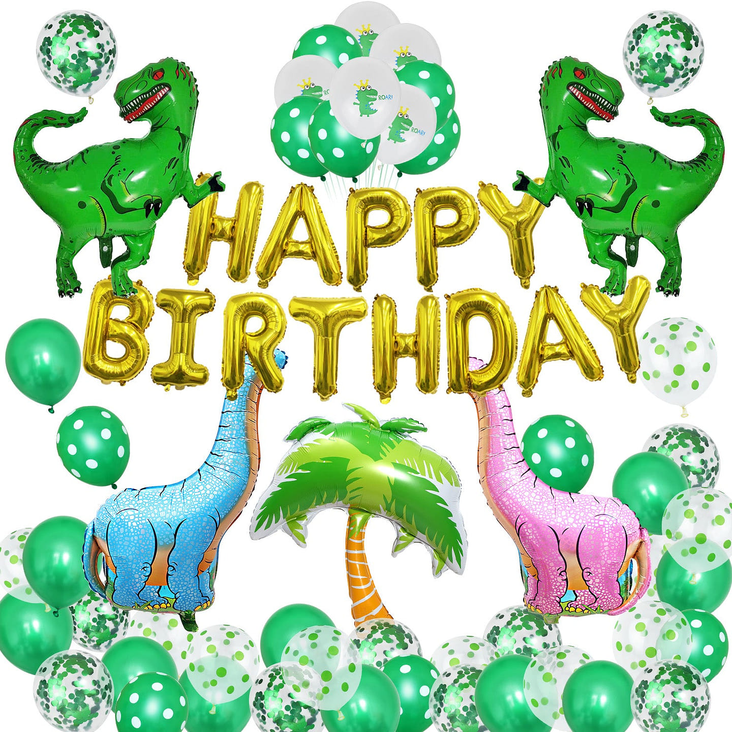 Dinosaur Balloons Garland Kit for Birthdays 1 each