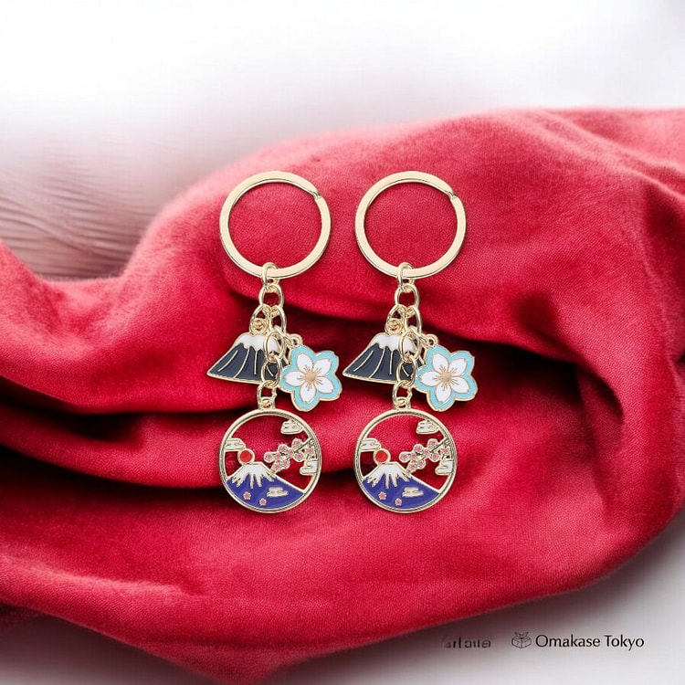 CALLARON Mt. Fuji & Cherry Blossom Keychain Set 70 g
