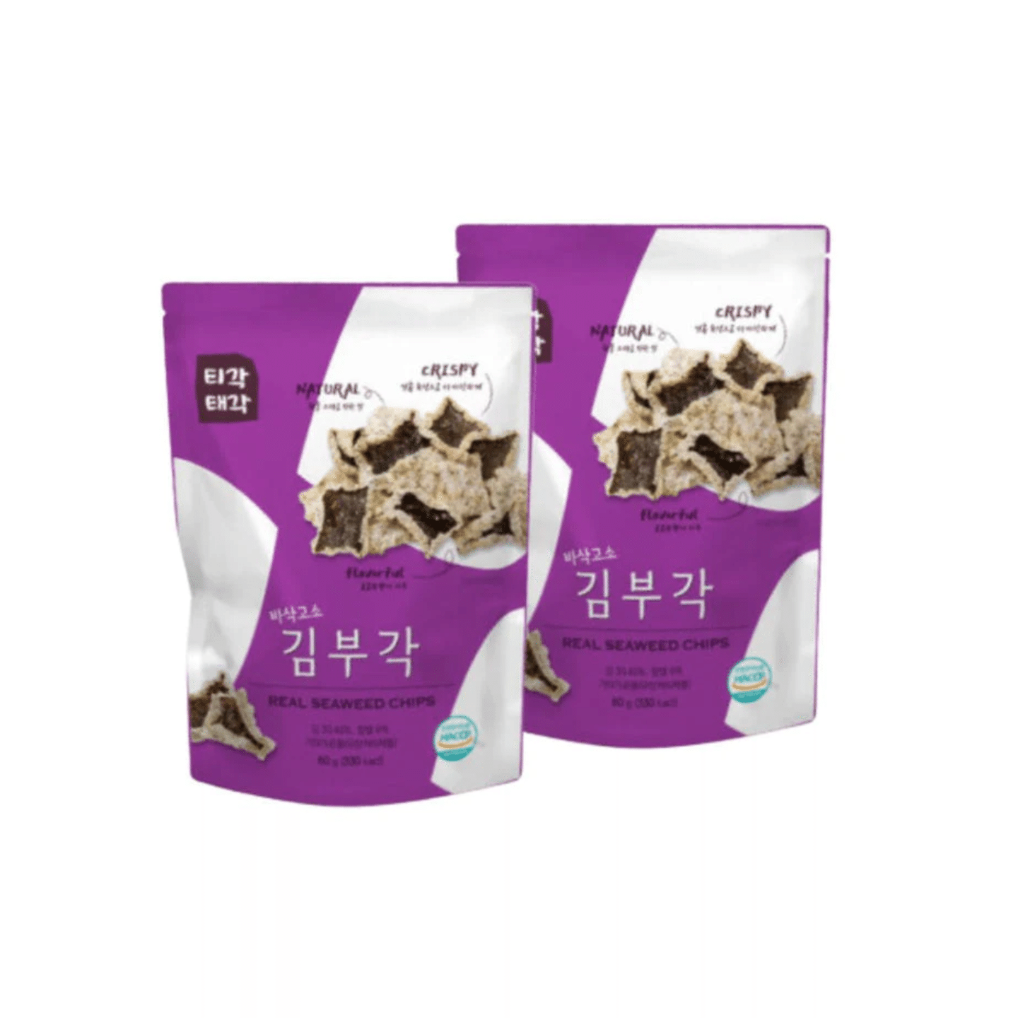 TIGAKTEGAK Real Seaweed Chips - Pack of 2 / 60 g