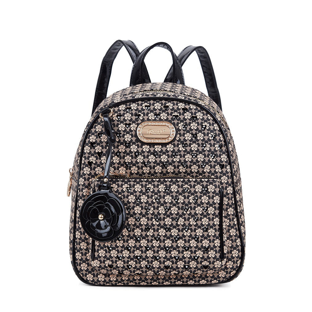 Brangio Wanderlust Mini Fashion Backpack with Twinkle Star Design [RLB5678-BK] 1 each