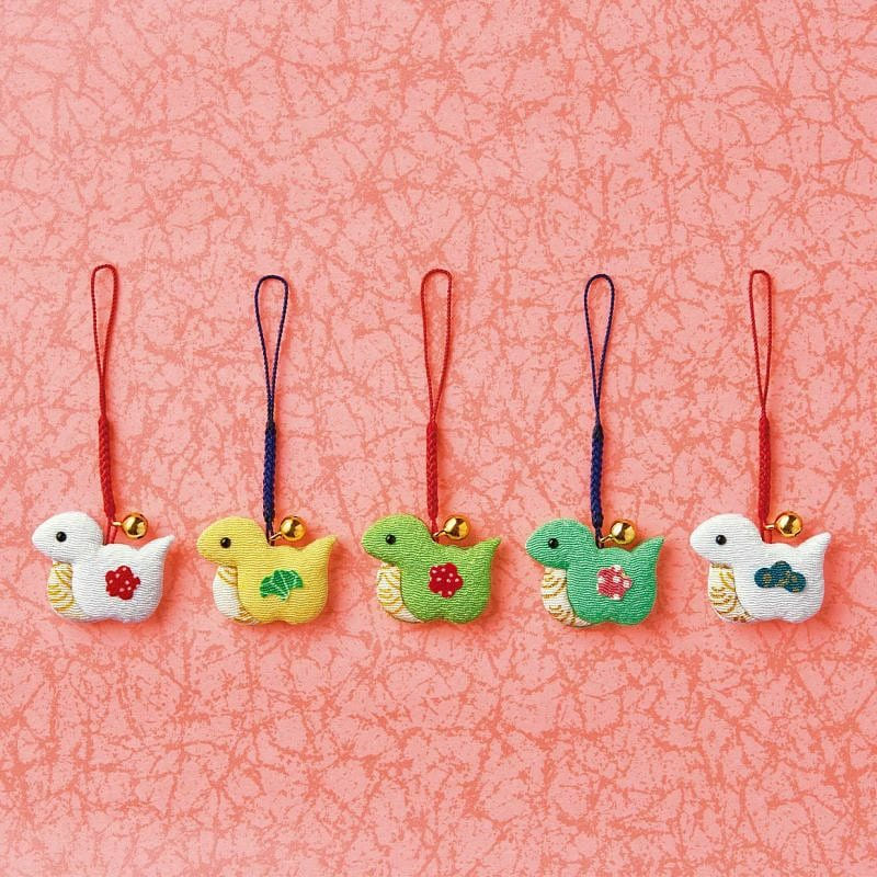 2025[Year of the Snake]Zodiac Series Chirimen Netsuke-Five Lucky Snakes Toolkit 1 each
