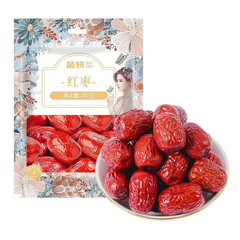 菌妍 新疆若羌红枣 特级枣子大果皮薄肉厚 软糯香甜 200 克