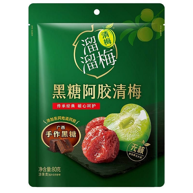 Liuliu Plum Black Sugar and Ejiao Clear Plum 80 g