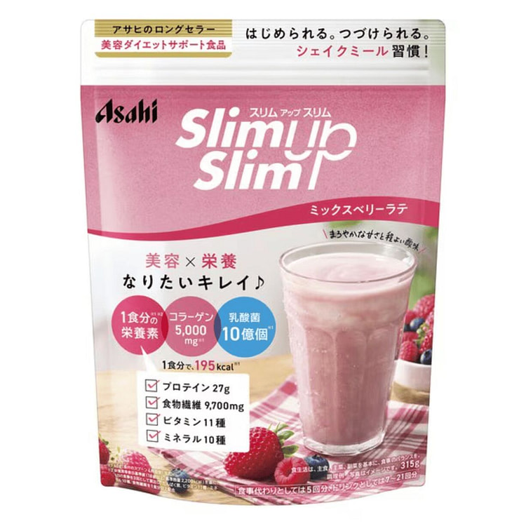 ASAHI Slim Up Shake Strawberry Flavor 313 g