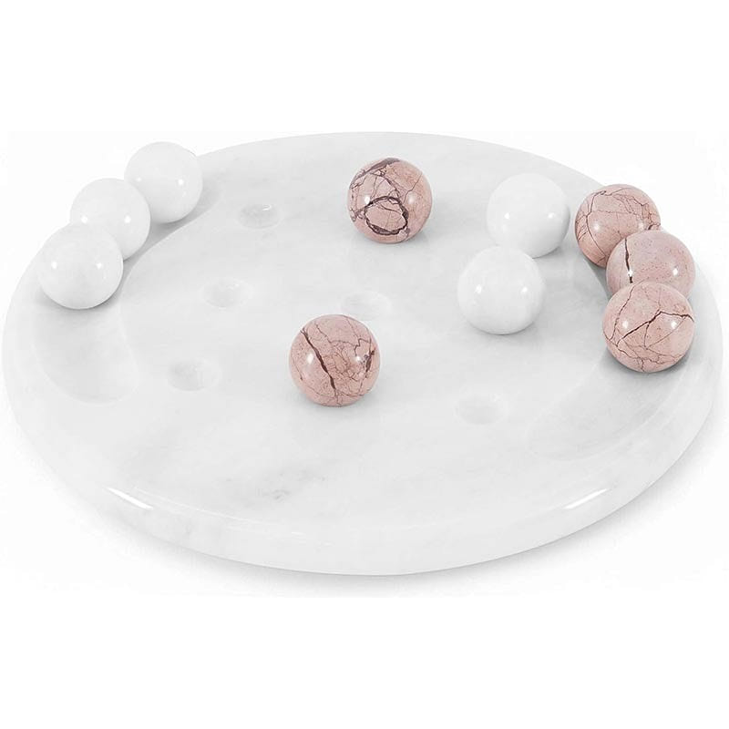 Radicaln Marble Tic Tac Toe Game, 10 White/Marina 1 each