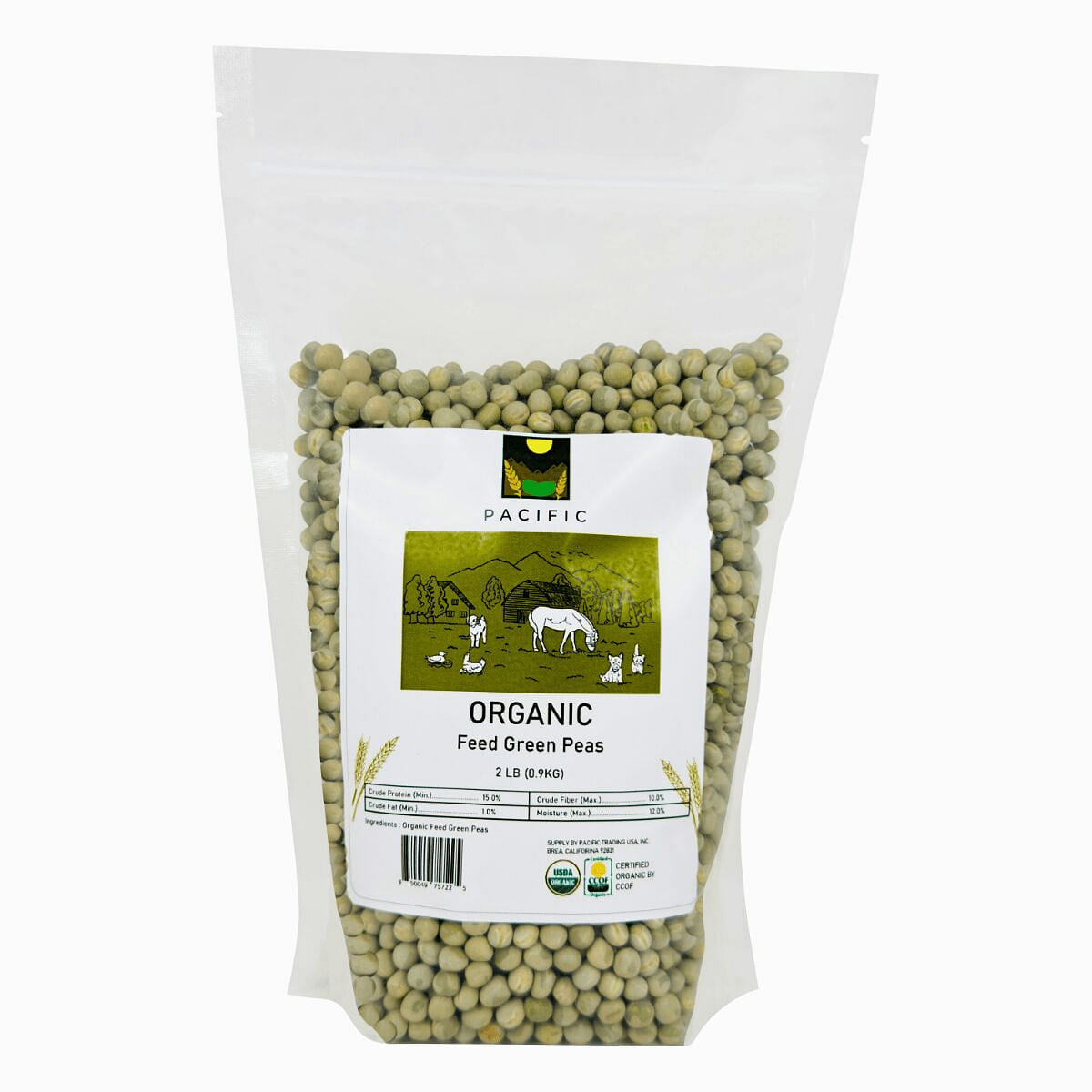 PACIFIC Pet Food Organic Green Pea (2lb Pack) 2 lb