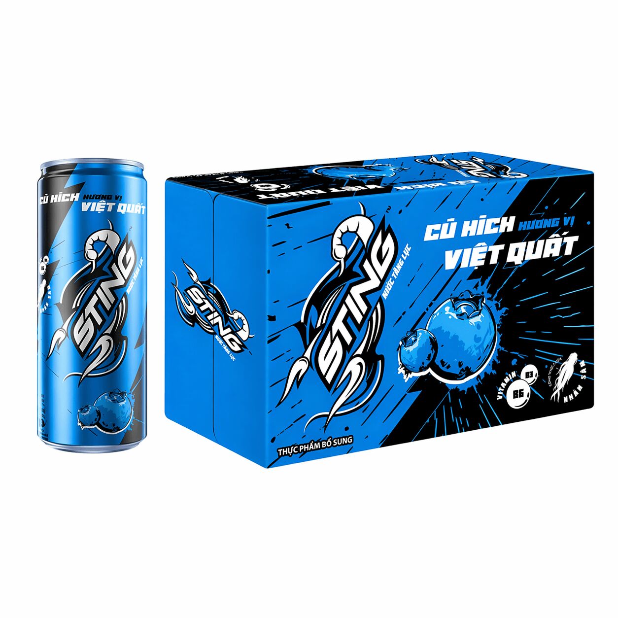 24 LON NƯỚC TĂNG LỰC STING VIỆT QUẤT 320 ml