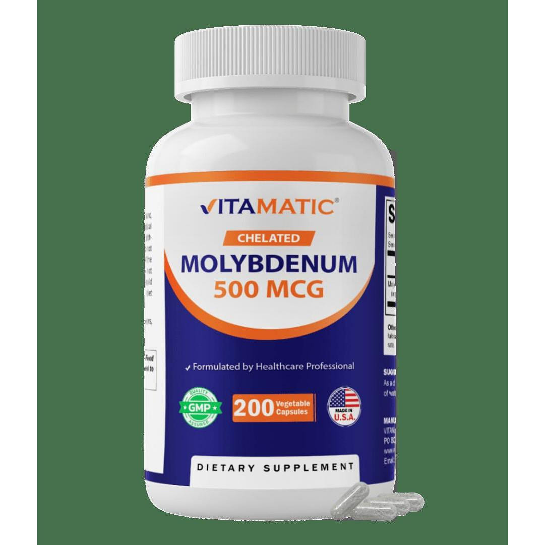 Chelated Molybdenum 500 mcg – 200 Capsules 1 each