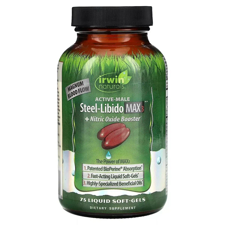 Active-Male Libido Max3 + Nitric Oxide, 75 Softgel 1 pack