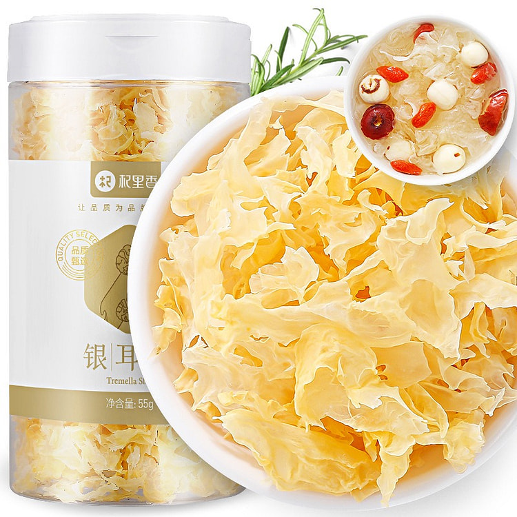 杞里香 银耳片 白木耳雪耳糯耳丑耳 新古田银耳干 55 克